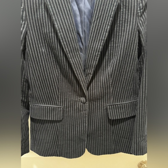 FRAME Fine Variegated One-Button Blazer Jacket 2 - Picture 8 of 9